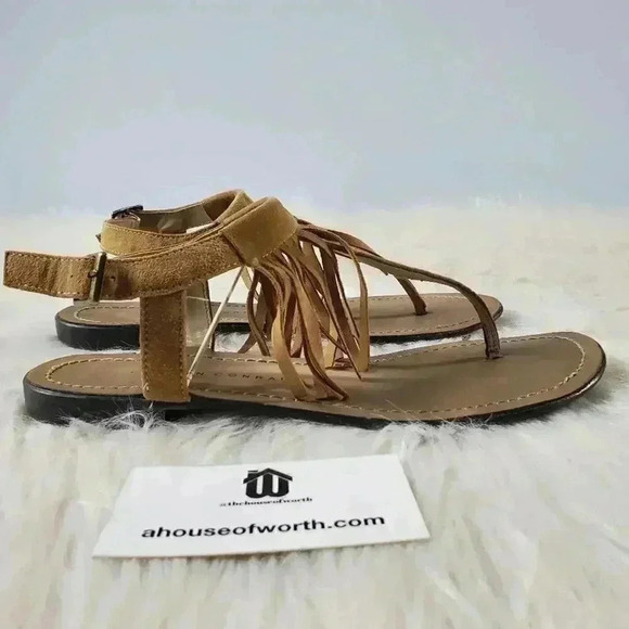 LC Lauren Conrad Boho Fringed Tassel Sandals - 7 - Picture 3 of 8